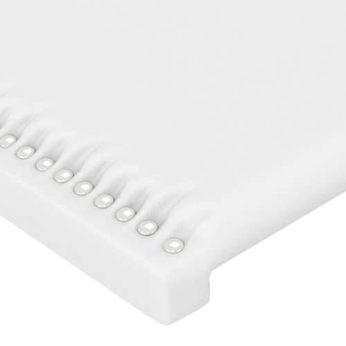 Okvir za krevet s uzglavljem bijeli 100x200 cm od umjetne kože - Bijela 100 x 200 cm Obično s čavlima Cijena