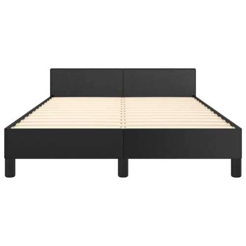 Okvir za krevet s uzglavljem crni 120 x 200 cm od umjetne kože - Crna 120 x 200 cm Obično s čavlima Cijena