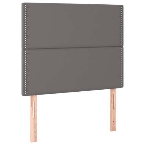 Okvir za krevet s uzglavljem sivi 120x200 cm od umjetne kože - Siva 120 x 200 cm Obično s čavlima Cijena