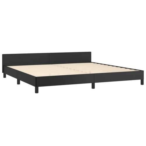 Okvir za krevet s uzglavljem crni 200x200 cm od umjetne kože - Crna 200 x 200 cm Obično s čavlima Cijena