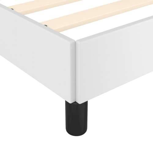 Okvir za krevet s uzglavljem bijeli 100x200 cm od umjetne kože - Bijela 100 x 200 cm gumbi Cijena