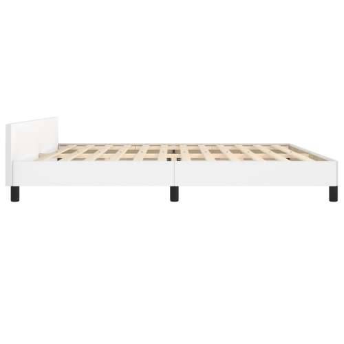 Okvir za krevet s uzglavljem bijeli 200x200 cm od umjetne kože - Bijela 200 x 200 cm gumbi Cijena