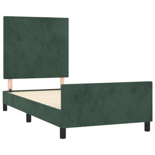 Okvir za krevet bez madraca tamnozeleni 80 x 200 cm baršunasti - Tamnozelena 80 x 200 cm Gladak dizajn Cijena