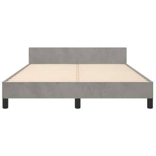 Okvir za krevet bez madraca svjetlosivi 140 x 190 cm baršunasti - Svjetlosiva 140 x 190 cm Gladak dizajn Cijena