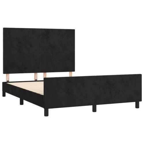 Okvir za krevet bez madraca crni 140x200 cm baršunasti - Crna 140 x 200 cm Gladak dizajn Cijena