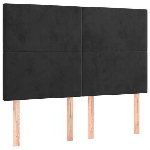 Okvir za krevet bez madraca crni 140x200 cm baršunasti - Crna 140 x 200 cm Gladak dizajn Cijena