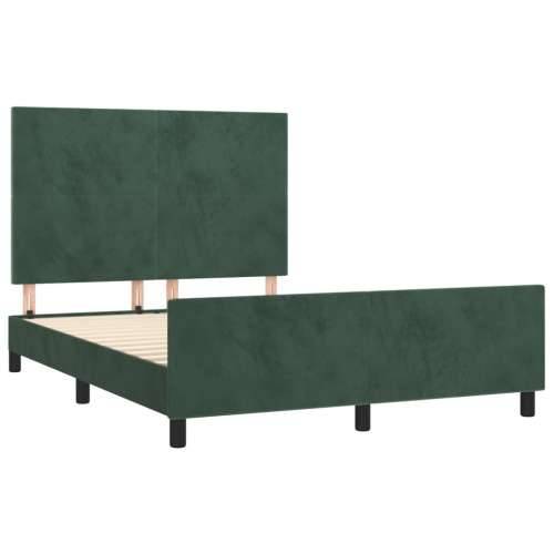 Okvir za krevet bez madraca tamnozeleni 140x200 cm baršunasti - Tamnozelena 140 x 200 cm Gladak dizajn Cijena
