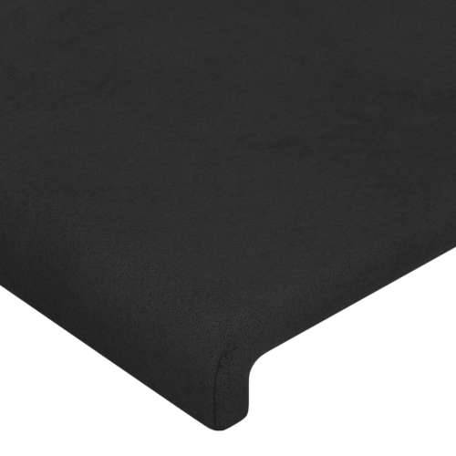 Okvir za krevet s uzglavljem crni 180x200 cm baršunasti - Crna 180 x 200 cm Gladak dizajn Cijena