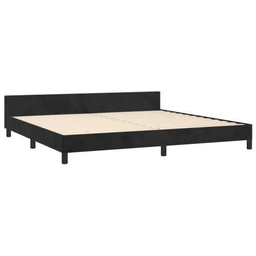 Okvir za krevet bez madraca crni 200x200 cm baršunasti - Crna 200 x 200 cm Gladak dizajn Cijena