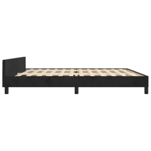 Okvir za krevet bez madraca crni 200x200 cm baršunasti - Crna 200 x 200 cm Gladak dizajn Cijena