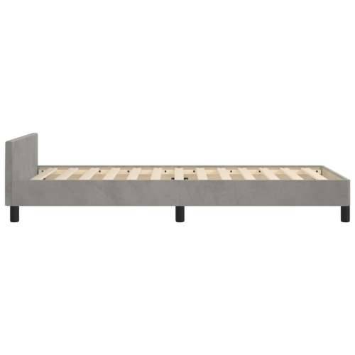 Okvir za krevet bez madraca svjetlosivi 80x200 cm baršunasti - Svjetlosiva 80 x 200 cm Obično s čavlima Cijena