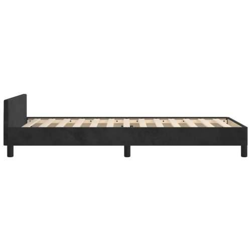 Okvir za krevet s uzglavljem crni 90x200 cm baršunasti - Crna 90 x 200 cm Obično s čavlima Cijena