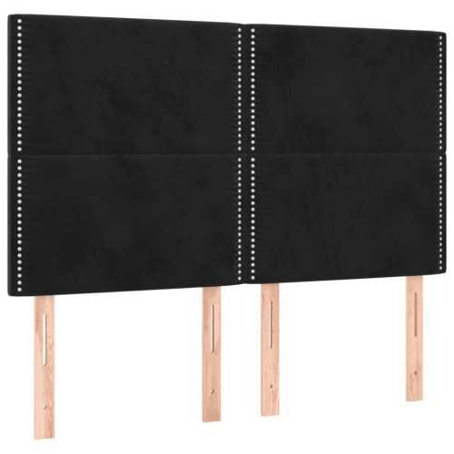 Okvir za krevet bez madraca crni 140 x 190 cm baršunasti - Crna 140 x 190 cm Obično s čavlima Cijena
