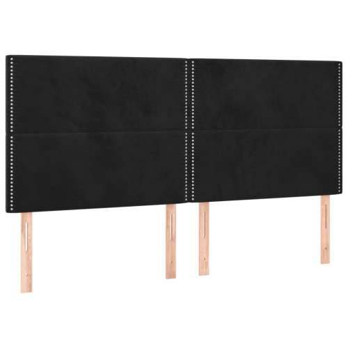 Okvir za krevet bez madraca crni 160x200 cm baršunasti - Crna 160 x 200 cm Obično s čavlima Cijena