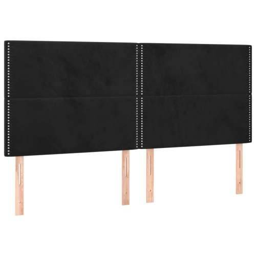 Okvir za krevet s uzglavljem crni 180x200 cm baršunasti - Crna 180 x 200 cm Obično s čavlima Cijena