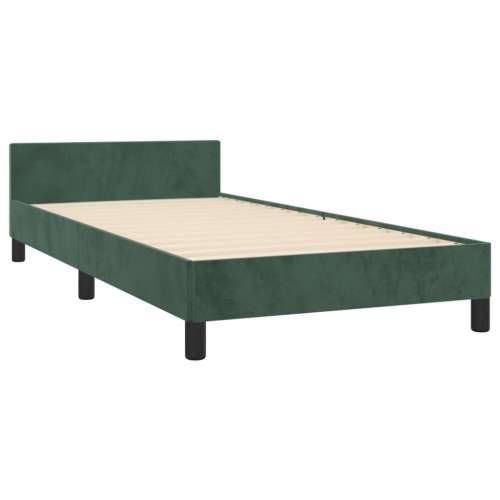 Okvir za krevet bez madraca tamnozeleni 90x200 cm baršunasti - Tamnozelena 90 x 200 cm Blok s kvadratima Cijena