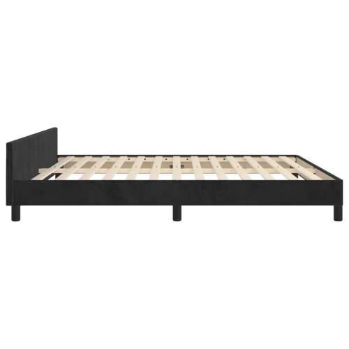 Okvir za krevet bez madraca crni 160x200 cm baršunasti - Crna 160 x 200 cm Blok s kvadratima Cijena
