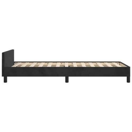 Okvir za krevet bez madraca crni 100x200 cm baršunasti - Crna 100 x 200 cm vodoravne pruge Cijena