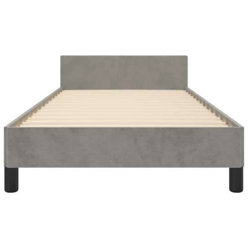 Okvir za krevet bez madraca svjetlosivi 80x200 cm baršunasti - Svjetlosiva 80 x 200 cm Okomite pruge Cijena