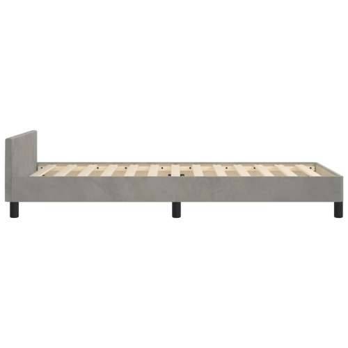 Okvir za krevet bez madraca svjetlosivi 80x200 cm baršunasti - Svjetlosiva 80 x 200 cm Okomite pruge Cijena