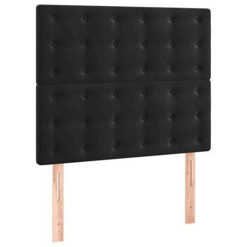 Okvir za krevet bez madraca crni 100x200 cm baršunasti - Crna 100 x 200 cm gumbi Cijena