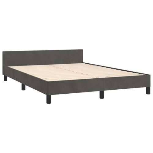Okvir za krevet bez madraca tamnosivi 140 x 190 cm baršunasti - Tamno siva 140 x 190 cm gumbi Cijena