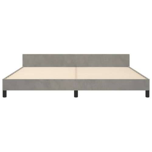 Okvir za krevet bez madraca svjetlosivi 200 x 200 cm baršunasti - Svjetlosiva 200 x 200 cm gumbi Cijena