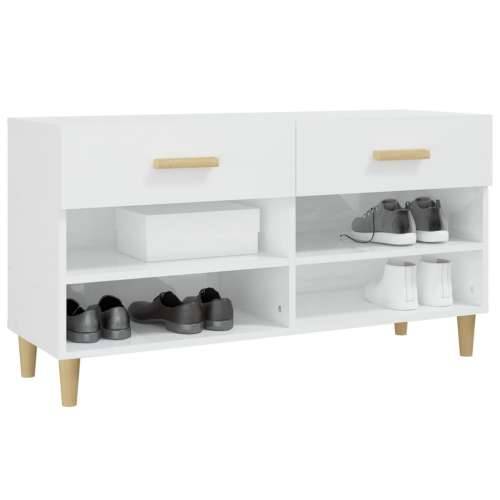 Ormarić za cipele sjajni bijeli 102x35x55 cm konstruirano drvo - Visoko sjajno bijela 1 Cijena