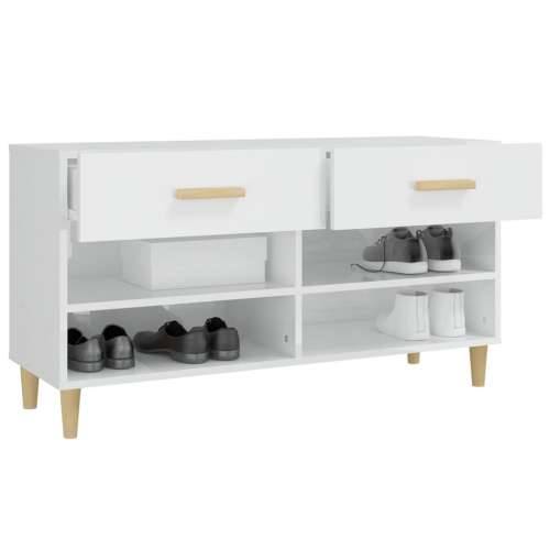 Ormarić za cipele sjajni bijeli 102x35x55 cm konstruirano drvo - Visoko sjajno bijela 1 Cijena