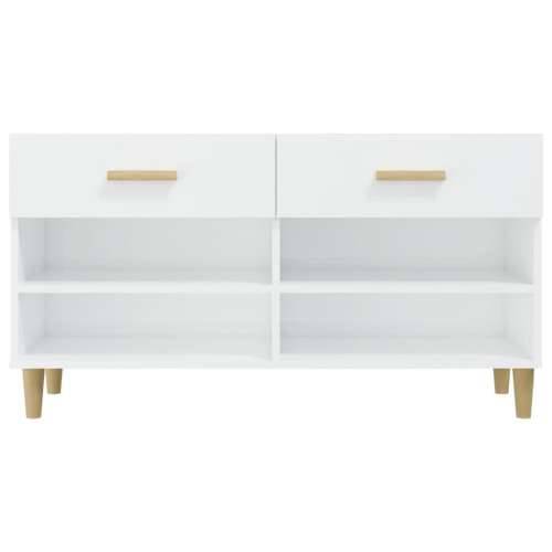 Ormarić za cipele sjajni bijeli 102x35x55 cm konstruirano drvo - Visoko sjajno bijela 1 Cijena