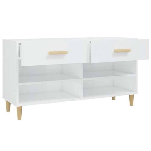 Ormarić za cipele sjajni bijeli 102x35x55 cm konstruirano drvo - Visoko sjajno bijela 1 Cijena