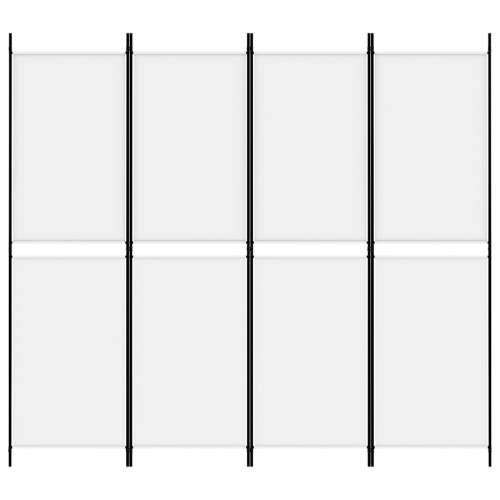 Paravan - Sobna pregrada s 4 panela bijela 200 x 180 cm od tkanine - Bijela 200 x 180 cm 1 4 Cijena