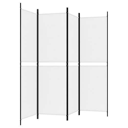 Paravan - Sobna pregrada s 4 panela bijela 200 x 180 cm od tkanine - Bijela 200 x 180 cm 1 4 Cijena
