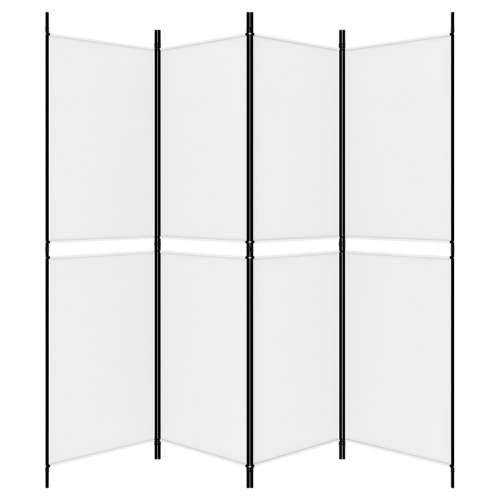 Paravan - Sobna pregrada s 4 panela bijela 200 x 180 cm od tkanine - Bijela 200 x 180 cm 1 4 Cijena