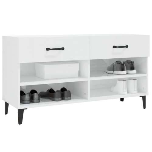 Ormarić za cipele sjajni bijeli 102x35x55 cm konstruirano drvo - Visoko sjajno bijela 1 Cijena