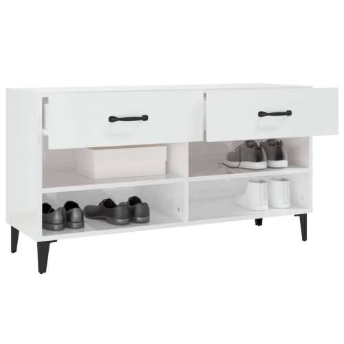 Ormarić za cipele sjajni bijeli 102x35x55 cm konstruirano drvo - Visoko sjajno bijela 1 Cijena