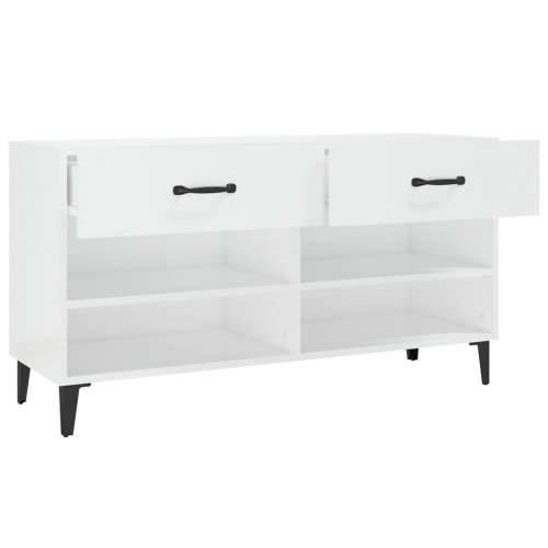 Ormarić za cipele sjajni bijeli 102x35x55 cm konstruirano drvo - Visoko sjajno bijela 1 Cijena