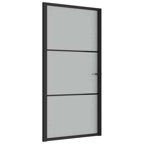 Unutarnja vrata 102,5 x 201,5 cm crna od mat stakla i aluminija Cijena