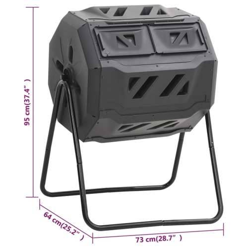 Vrtna posuda za kompost crna 73 x 64 x 95 cm 160 L Cijena