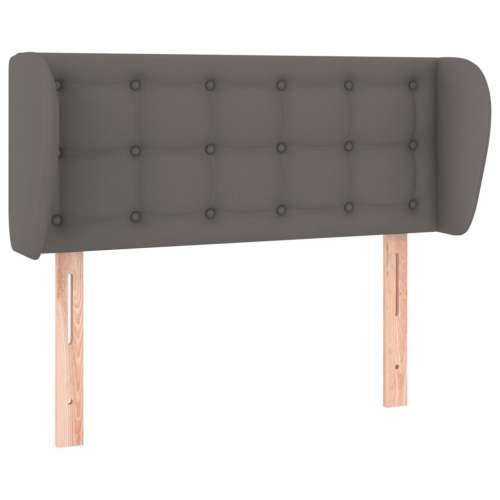 Uzglavlje s ušima sivo 83x23x78/88 cm od umjetne kože - Siva 83 x 23 x 78/88 cm 1 Cijena