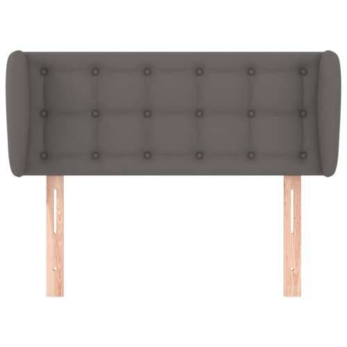 Uzglavlje s ušima sivo 103x23x78/88 cm od umjetne kože - Siva 103 x 23 x 78/88 cm 1 Cijena