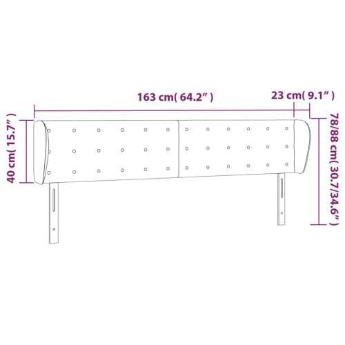 Uzglavlje s ušima boja cappuccina 163x23x78/88 cm umjetna koža - Boja cappuccina 163 x 23 x 78/88 cm 1 Cijena