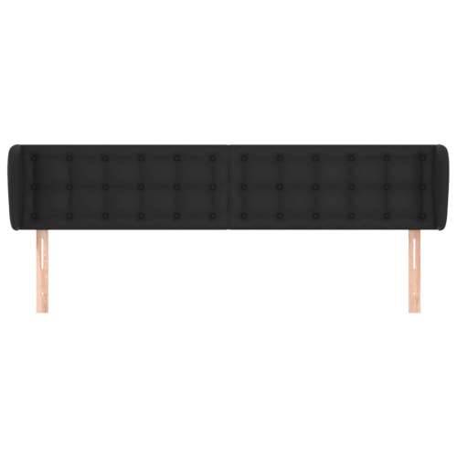 Uzglavlje s ušima crno 183x23x78/88 cm od umjetne kože - Crna 183 x 23 x 78/88 cm 1 Cijena