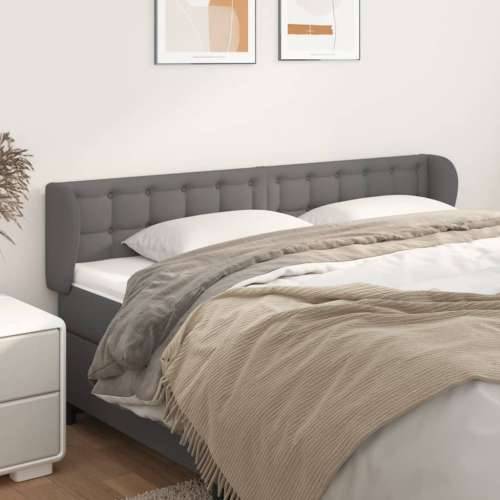 Uzglavlje s ušima sivo 183x23x78/88 cm od umjetne kože - Siva 183 x 23 x 78/88 cm 1 Cijena