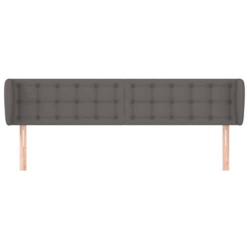 Uzglavlje s ušima sivo 183x23x78/88 cm od umjetne kože - Siva 183 x 23 x 78/88 cm 1 Cijena