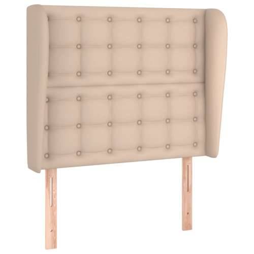 Uzglavlje s ušima boja cappuccina 83x23x118/128 cm umjetna koža - Boja cappuccina 83 x 23 x 118/128 cm 1 Cijena