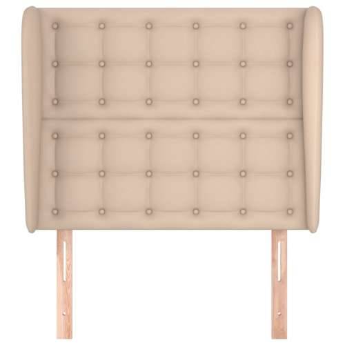 Uzglavlje s ušima boja cappuccina 83x23x118/128 cm umjetna koža - Boja cappuccina 83 x 23 x 118/128 cm 1 Cijena