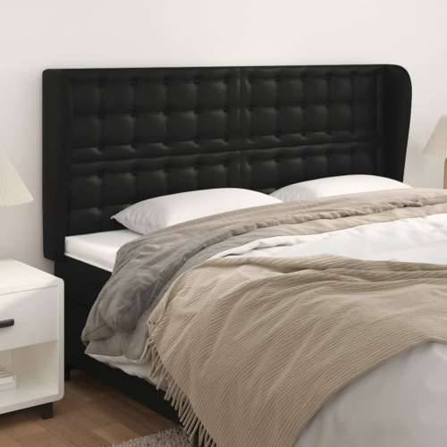 Uzglavlje s ušima crno 163x23x118/128 cm od umjetne kože - Crna 163 x 23 x 118/128 cm 1 Cijena