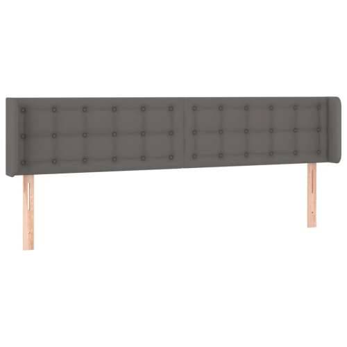 Uzglavlje s ušima sivo 183x16x78/88 cm umjetna koža - Siva 183 x 16 x 78/88 cm 1 Cijena