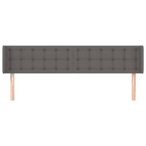 Uzglavlje s ušima sivo 183x16x78/88 cm umjetna koža - Siva 183 x 16 x 78/88 cm 1 Cijena